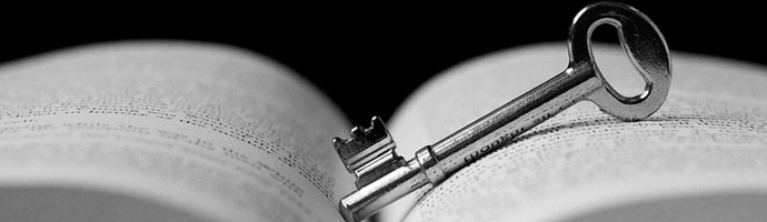 A key and a book